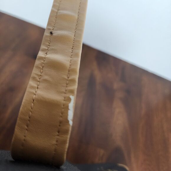 Large Brown with Beige Trim Cosmetic Bag - Picture 7 of 10